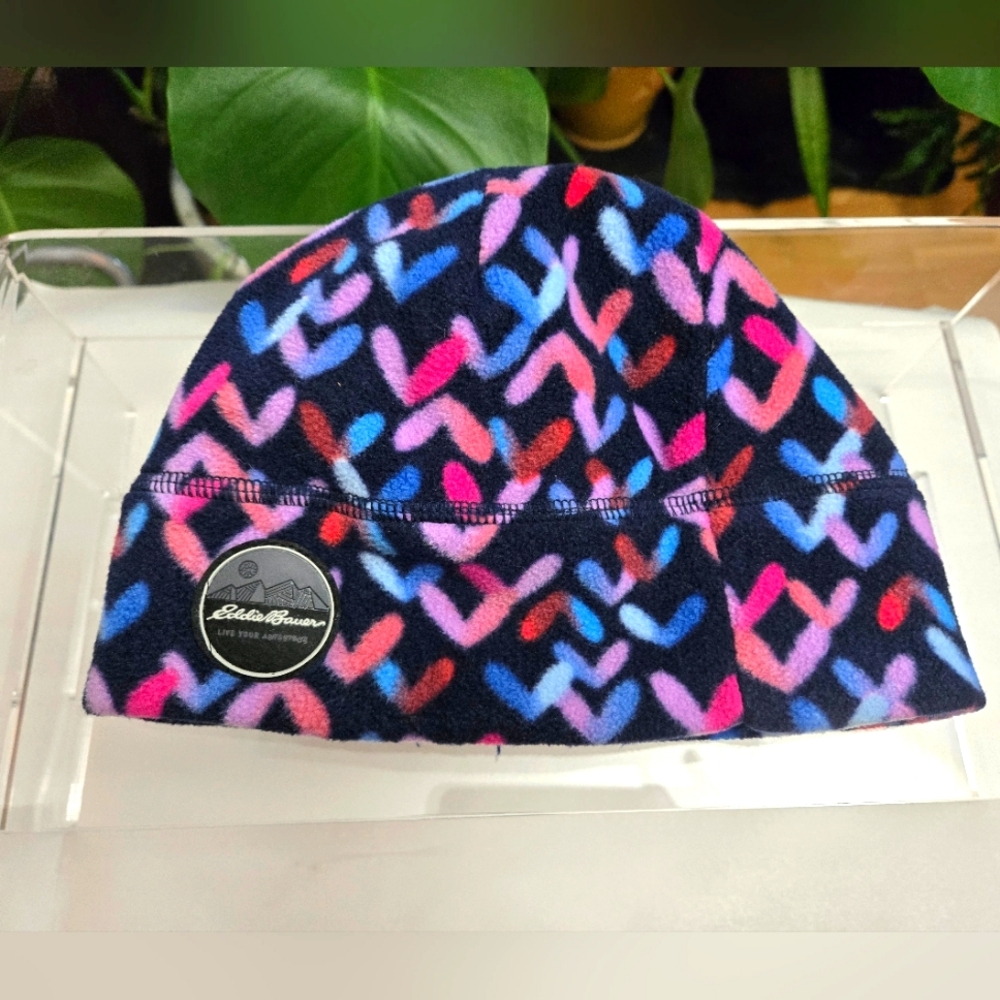 🖤5/$25🐝 Kids Eddie Bauer Fleece Winter Fur Lined Hat Size Small